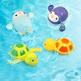 BelleStyle Bath Toys Turtle Penguin Wind Up Clockwork Bath Toy Set view 4