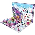 Polly Pocket Advent Calendar with Winter Family Fun Theme & 25 Days of Surprises (34 Total Play Pieces) to Discover: Pocket Family Dolls, Snow Play Vehicles, Toy Treats, Wearable Jewelry & More