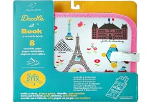 Jaq Jaq Bird Children's Mess Free Chalk Board Doodle & Drawing Book: Reusable, Sparks Creativity, Travel Friendly (Paris)