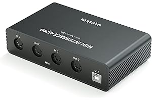 DigitalLife 3-In-1 4x4 MIDI Interface Box - 4i/4o USB-MIDI, 4i/4o MIDI-Thru, 2i/4o MIDI-Merge