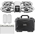 DJI Neo Palm-Sized Lightweight Drone Combo (No RC) with Six Intelligent Shooting Modes with Customized Hard Case for DJI Neo Combo bundle