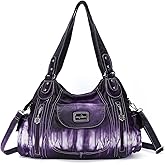 Angel Kiss Purses for Women, Large Shoulder Bag Hobo Tote Purse Mutipocket Faux Leather Satchel Hobo Purse