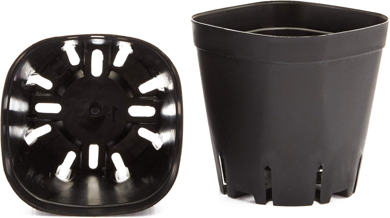 Square Nursery Plastic Flower Pots for Plants, Seedlings (2.6 in, 150 Pack): Garden & Outdoor