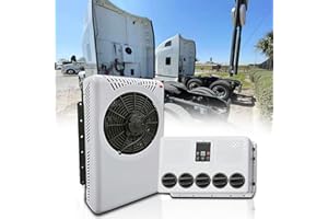 MIELIGO 12V Air Conditioner 8000BTU, Mini Split 12 Volt Air Conditioner, Semi Truck APU 12 Volt DC Air Conditioner, Cooling Low Noise for Big Rig Sleeper, Semi Trucks, Pickup, Trucks, Car, RV, Vans, Buses