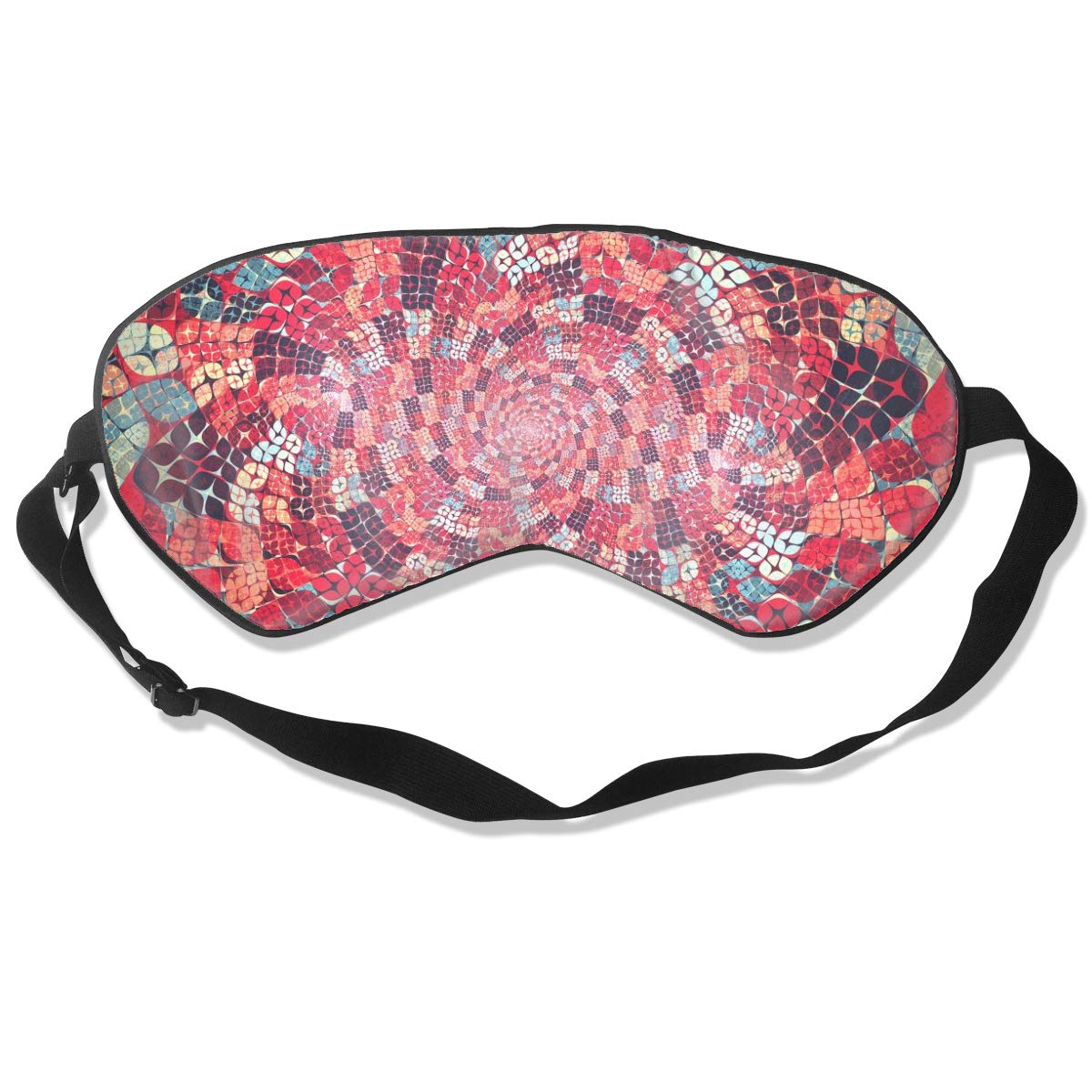 100% Silk Sleep Eye Mask, Abstract Geometry Night Sleep Mask, Meditation With Adjustable Straps, Blocks Light, Suitable For Sleeping Travel Work Naps