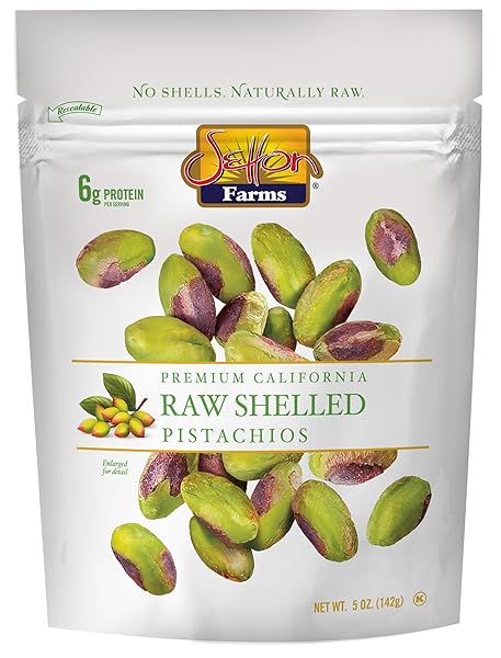 SETTON FARMS NATURALLY RAW SHELLED PISTACHIOS, NO SHELL, NON-GMO PROJECT VERIFIED, CERTIFIED GLUTEN FREE, VEGAN AND KOSHER, HEART HEALTHY SNACK, 5 OZ. (ALSO PERFECT FOR MAKING DUBAI CHOCOLATE)