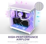 NZXT H6 Flow RGB Compact Dual-Chamber Mid-Tower Case with 3x120mm RGB Fans view 5