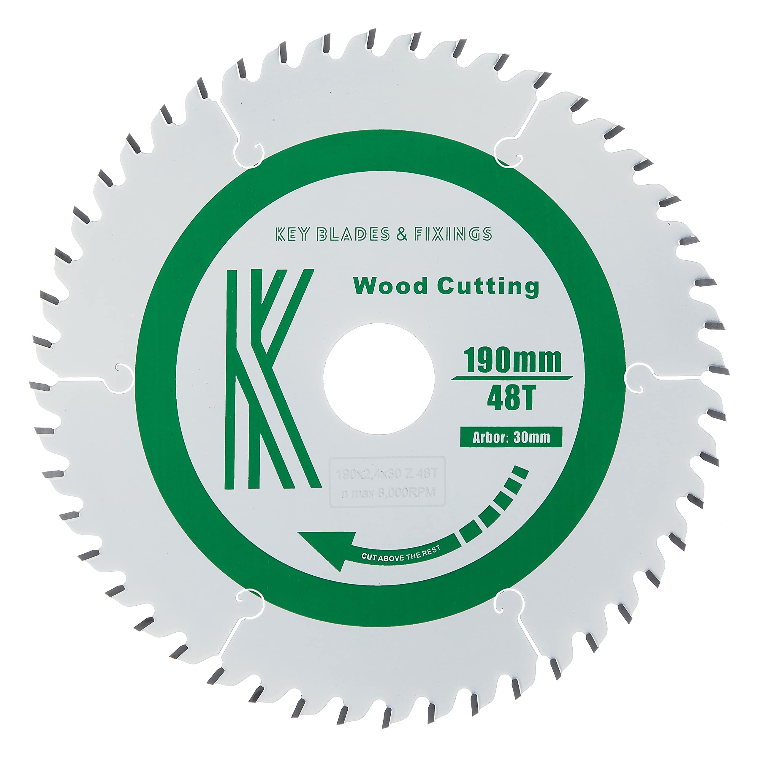 4203 Key Blades and fixings 190mm x 30/20mm x 2.4mm 48T Teflon Coated Professional Quality Saw Blade Best for Quality and Price