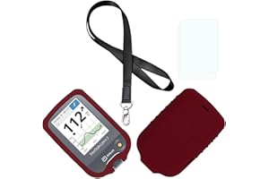 SNK (RED) Premium Silicone Case (Lanyard + TPU Screen Protector) for Freestyle Libre 3 & Freestyle Libre 2