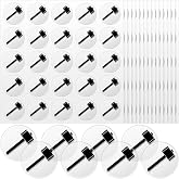 Noveread 200 Pcs Football Helmet Award Vinyl Stickers, Black on Clear | Sledgehammer Design for Player Rewards, 1 Inch Sports Vinyl Decals, 8 Sheets with Strong Adhesive for Team Recognition