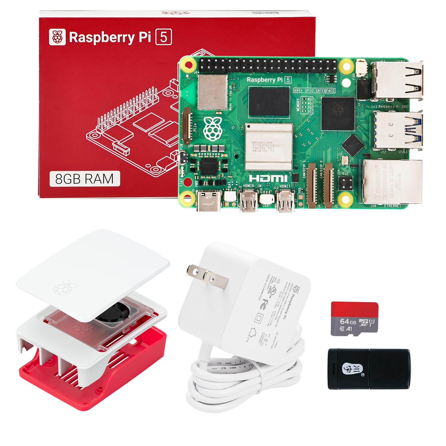 Mua Yahboom Raspberry Pi 5 8GB RAM, 2.4GHz 64-bit Quad-core Arm Cortex ...