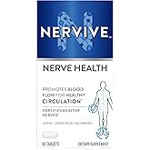 Nervive Nerve Health, Alpha Lipoic Acid, Fortify Nerve Health, Healthy Nerve Function, Healthy Blood Circulation, Supplement, Tablet, 30 Tablets