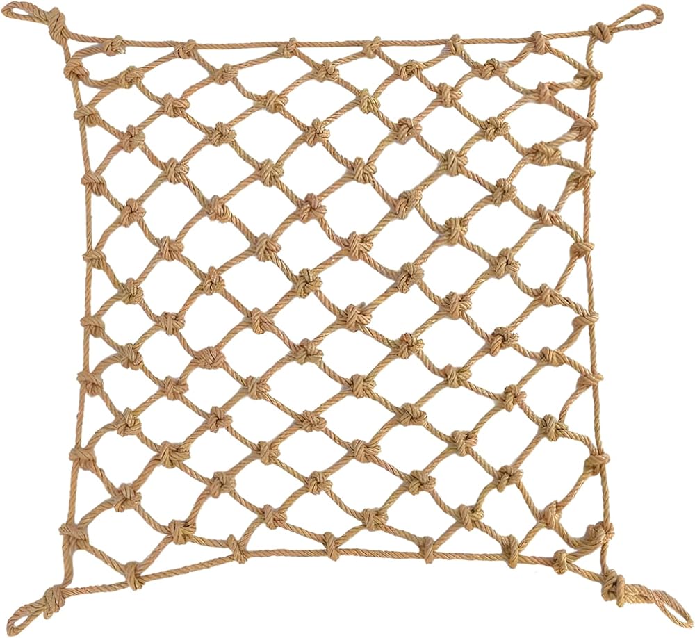 BigTree Heavy Duty Jute Rope Net 1x5m 8mm Mesh 10x10cm Safe Balcony Garden