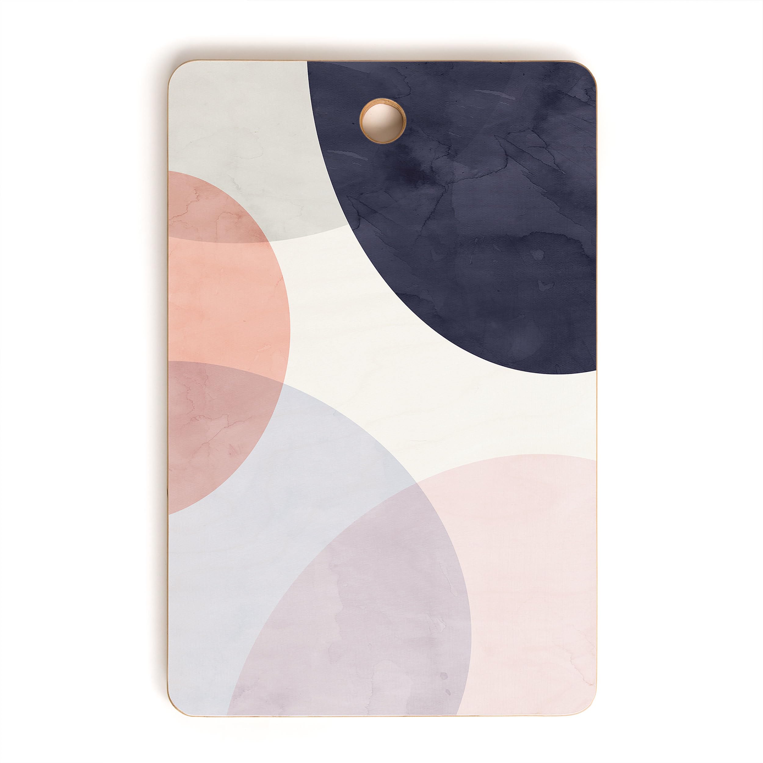 Photo 1 of Society6 Bamboo Cutting Board- Kitchen Decor by Emanuela Carratoni - Unique Cutting Boards for Kitchen, 16" x 10.5" x 0.5", Pastel Shapes