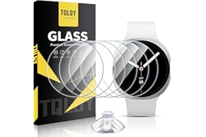 TQLGY 6-Pack Screen Protector for Samsung Galaxy Watch 8 40mm, 9H Tempered Glass, HD-Clear, Anti Scratch, Bubble Free, Easy I