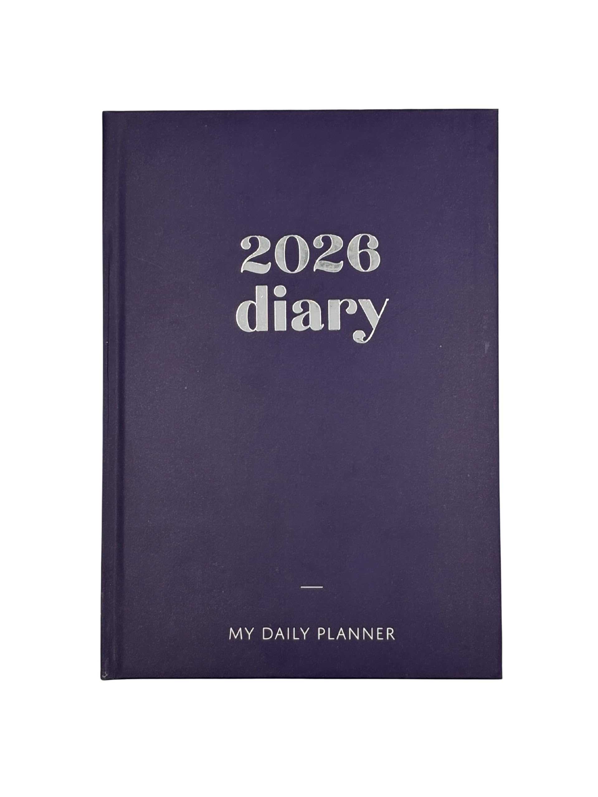A5 Day To View Diary 2026 | 1 Day Per Page | Daily Planner | Blue, Pink, Lilac | Ribbon Book Mark | Calander, Worldmap, Public Holidays, Metric & Conversion Tables | 21cm x 15cm (Blue)