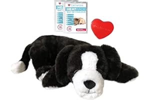 Calmeroos Puppy Heartbeat Toy Canadian-Owned Company Sleep Aid with 2 Heat Packs Last 36 Hours Each Puppy Anxiety Relief Soot