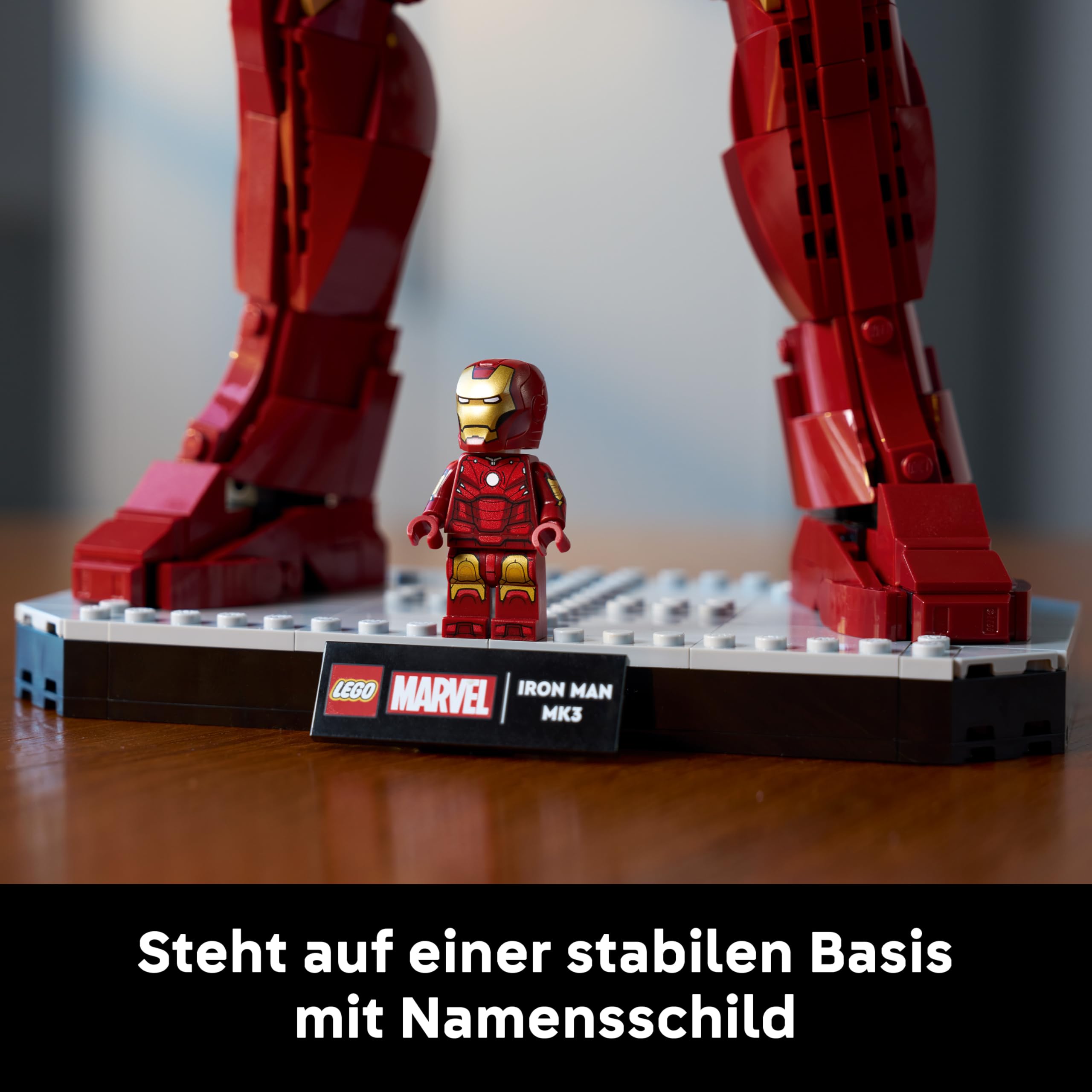 LEGO | Marvel Iron Man Mark 3 Sammleredition - Avengers Bauset für Erwachsene - Modellbau mit Minifigur, Ständer und Namensschild - Kreatives Geschenk für Männer, Frauen und Allen Fans - 76344 5