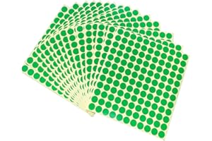 Lstycoy Color Coding Labels, 1/2" Round Circle Dot Stickers, Pack of 1980pcs (Green)