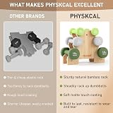 PhysKcal Dumbbells Set of 6 with Bamboo Stand 0.5/1/1.5 kg Home Gym view 4