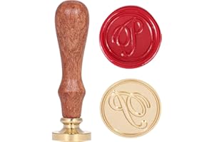 Letter P Wax Seal Stamp, Yoption Vintage Retro Brass Head Wooden Handle Alphabet Letter P Classic Sealing Wax Seal Stamp (P)
