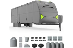 PuroShelt Housse de caravane de 4,9 à 5,5 m : 7 couches de remorque de voyage, housse imperméable pour camping-car, housse de