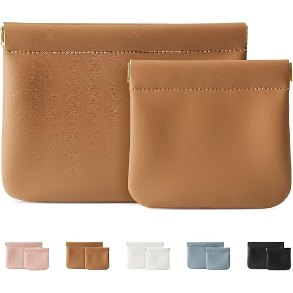 Hijolla Selbstschließende Kosmetiktasche Klein, Gelb – Kompakt & Praktisch Für Unterwegs