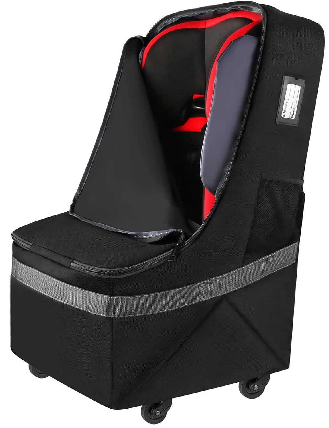 thumbnail image 2 of ProFaster Padded Car Seat Travel Bag Backpack - Fits Most 3-in-1, Convertible & Infant Seats For Airplane Gate Check (Blue) 2 of 11