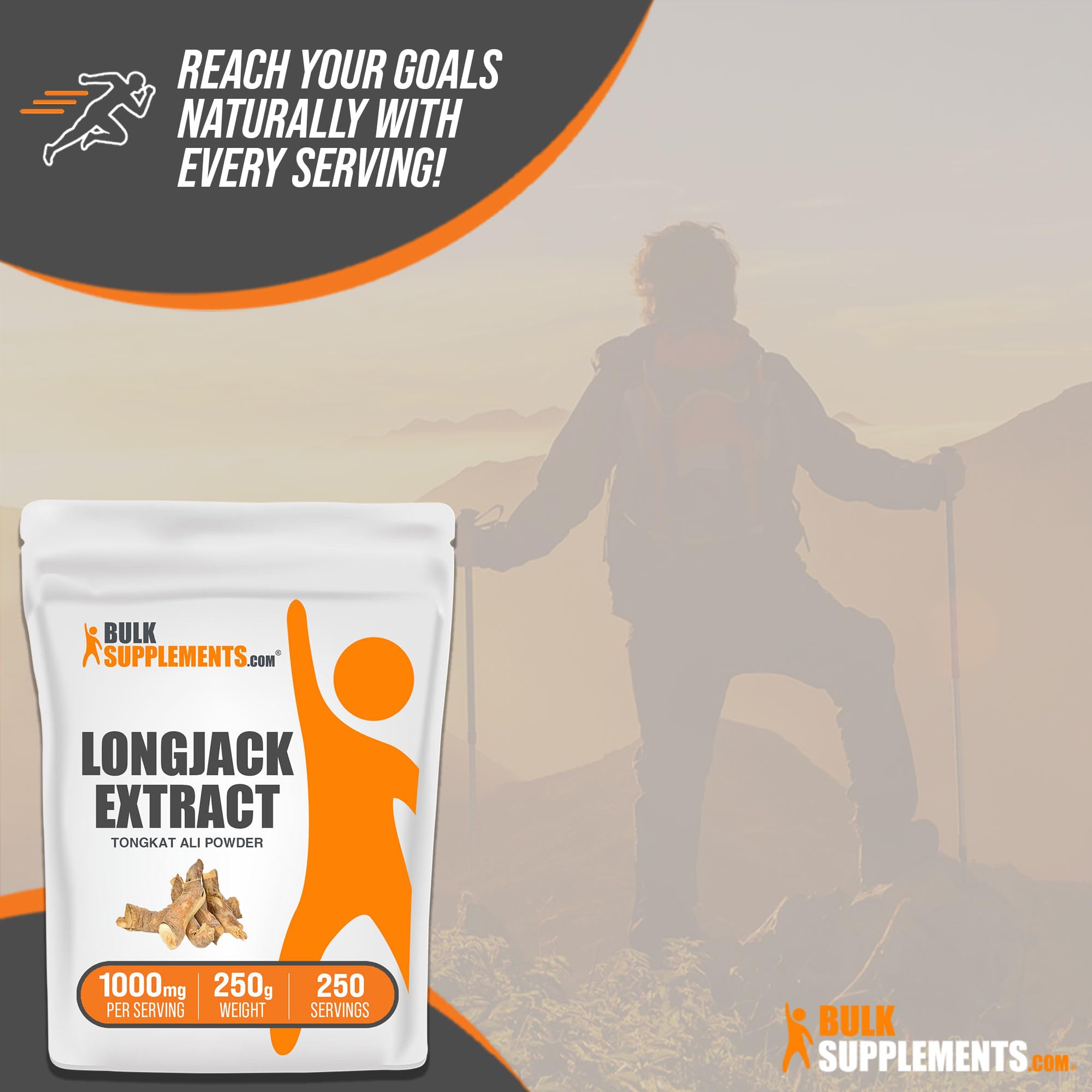 BulkSupplements.com Longjack Extract Powder - Tongkat Ali Extract, Tongkat Ali for Men & Women - Gluten Free, 1g per Serving, 250g (8.8 oz) (Pack of 1)