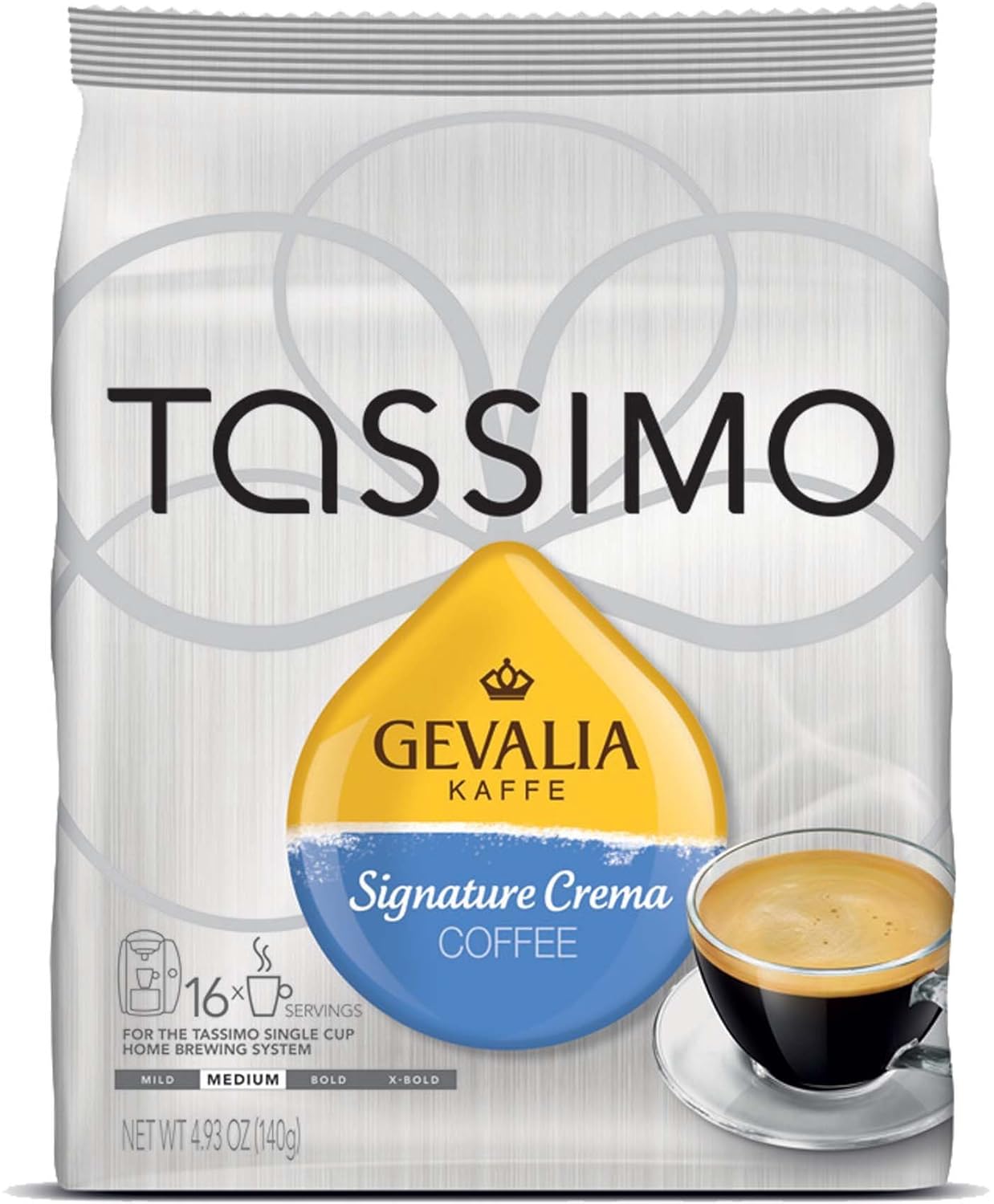 Tassimo Gevalia Kaffe Signature Crema Coffee T-Discs 3 pack (48 Count)