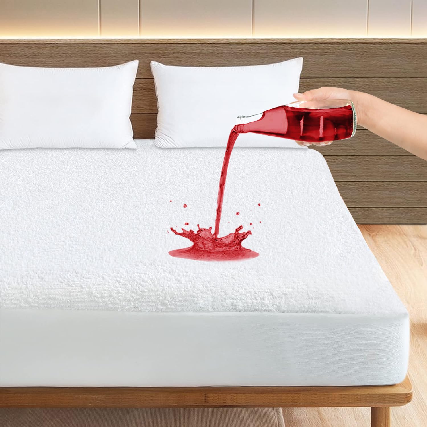 BedLooms Single Mattress Protector – 100% Waterproof Terry Towel Mattress Protector – 30cm Deep Soft Touch Quiet Feel Mattress Cover Hypoallergenic Hotel Quality Kids Protection Mattress Pad