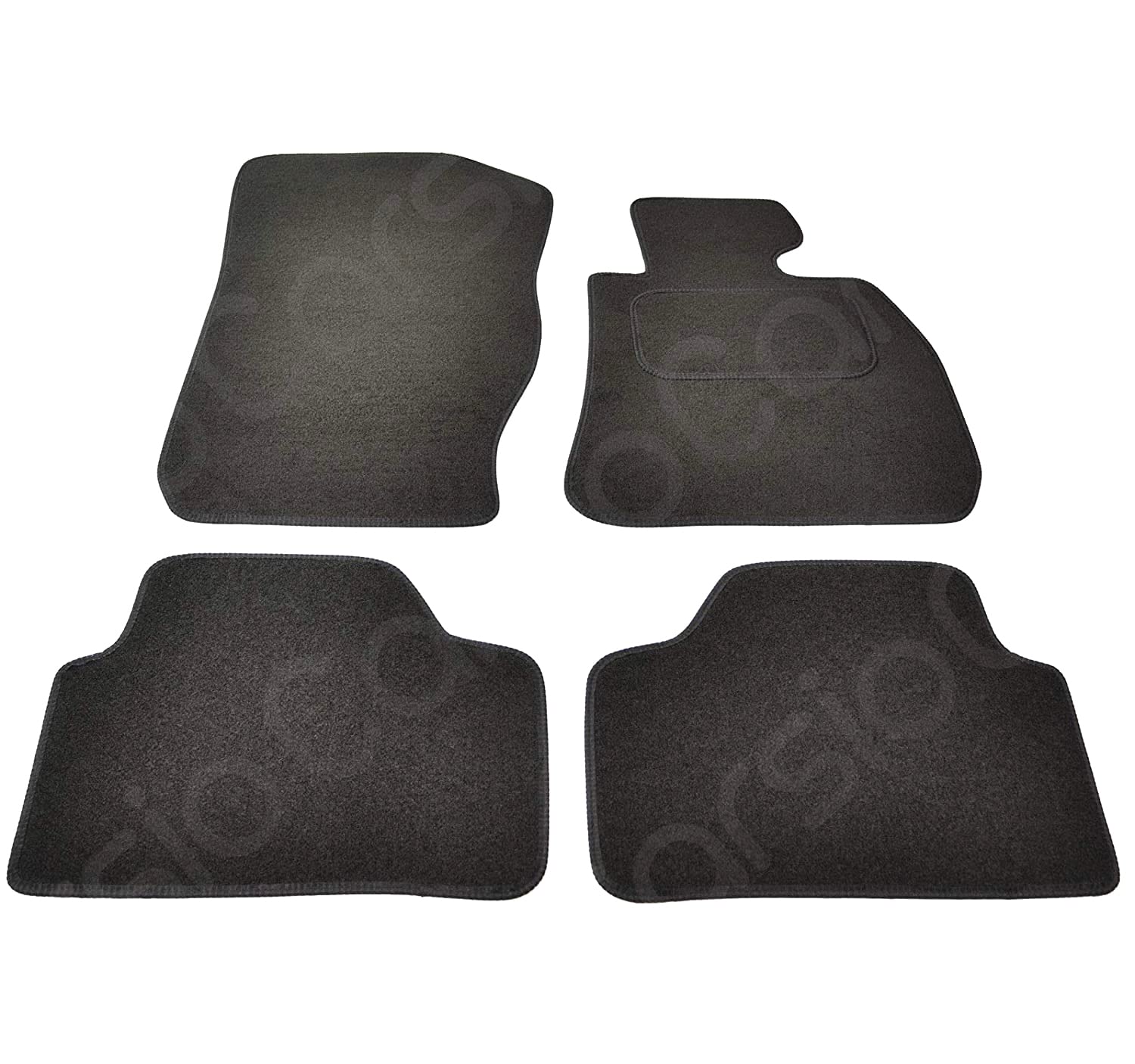 Carsio Carpet Car Mats For BMW X1 2010 2015 (E84) 4 Piece Set Tailored Fit Floor Mat Complete Accessory Black Custom Fitted - All Weather, Anti-Slip Backing & Black Trim