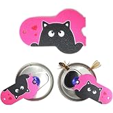 CTabPals Soda Can Tab Opener Mini Soda Can Cover Easy Tab Opener and Drink Protector Cute Beverage Barricade Soda Protector for Beer,Coke,Aluminum Cans at Party,BBQ, Beach(Cat Face Rose Red)