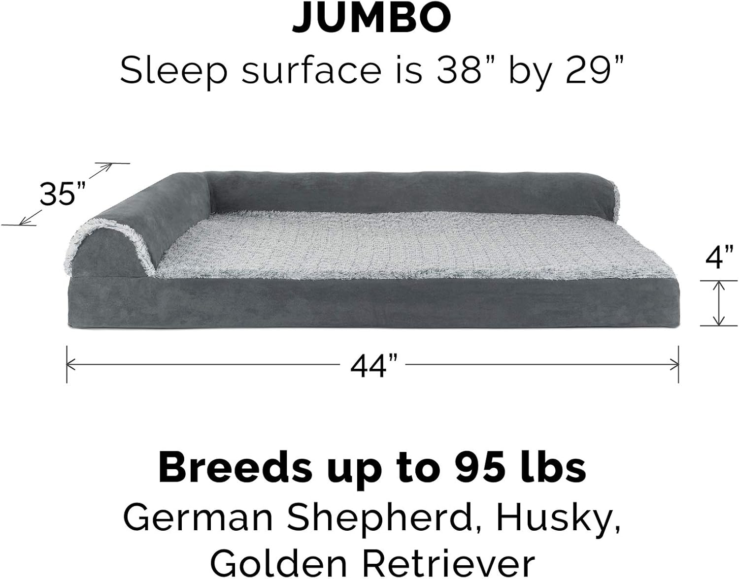 Amazon Com Furhaven Pet Dog Bed Deluxe Orthopedic Two Tone