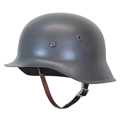Epic Militaria Reproduktion 2. Weltkrieg deutsche Armee M42 Stahl Helm mit Leder Liner und Kinnriemen