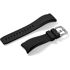 Nixiamy FKM Fluororubber Watch Band Curved End Soft Rubber Replacement Band Strap 20mm 21mm 22mm Quick Release Watch Bands Wa