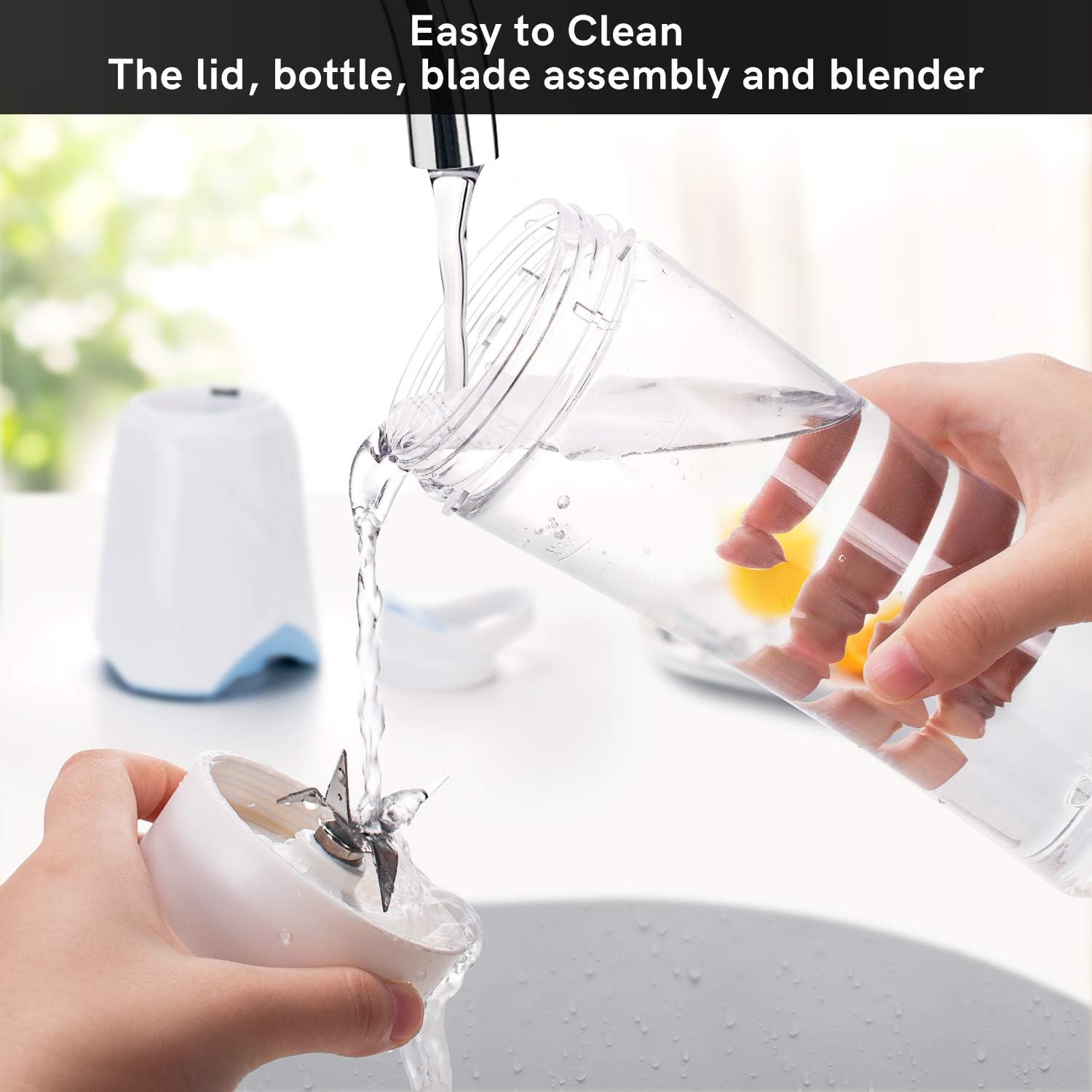 Personal Blender, Supkitdin Single Serve Blender Smoothie Blender for Fruits and Vegetables with 2 * 20oz BPA-Free Travel Sport Bottles: Kitchen & Dining