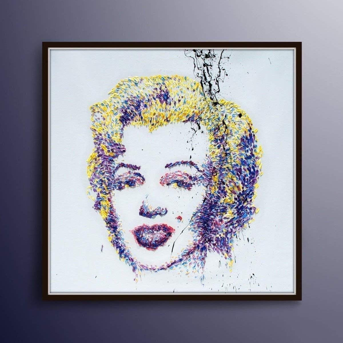 Marilyn Monroe 35" original handmade oil painting on canvas, figure painting, pop art, by Koby Feldmos