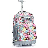 Tilami Rolling Backpack 18 inch Wheeled Backpack School College Student Travel Trip Boys and Girls