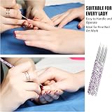 Hanyousheng 3pcs Nail Art Brushes Fine Detail Painting Pen Set Random Color view 5