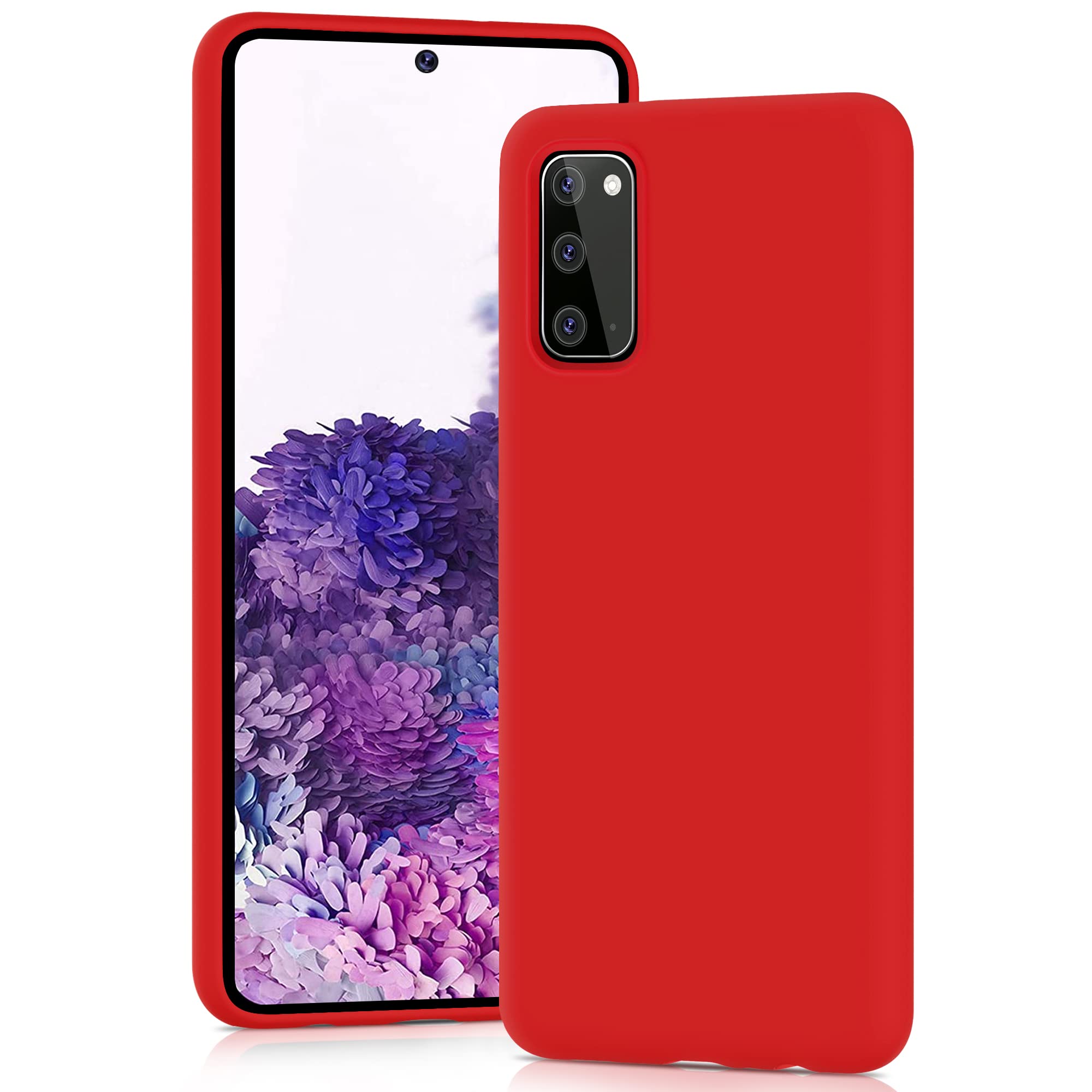 YATWIN Silicone Case for Samsung Galaxy S20, Soft-Touch, Shockproof, DustProof, Antiskid Full Body Armour Phone Cover for Samsung Galaxy S20 - Red — image 1