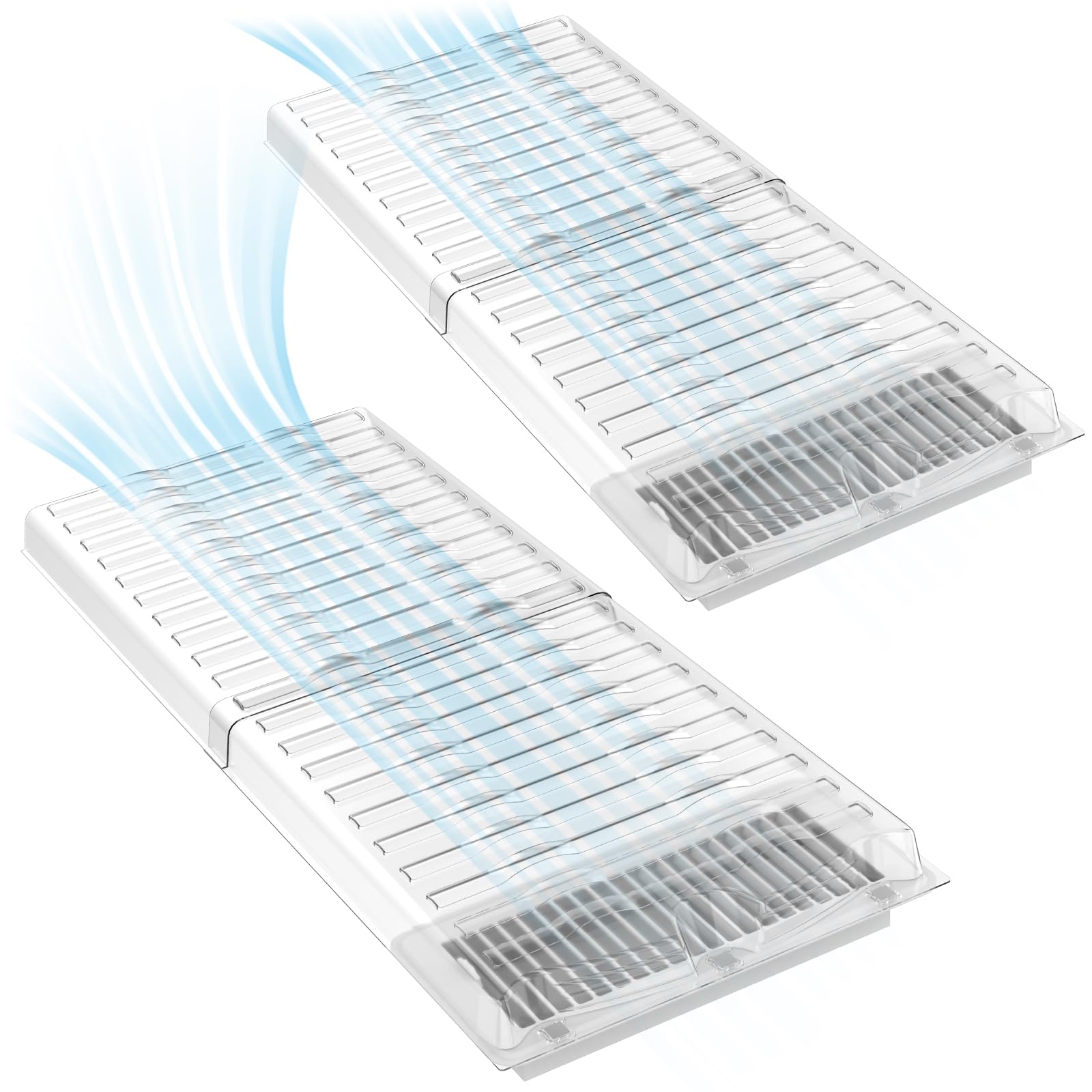 Photo 1 of Air Vent Extender for Under Furniture, Floor Vent Deflector for Floor Register Up to 13" Wide, Extends from 17"-33", ac Vent Deflector
