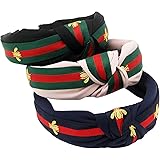 Wide Striped Hair Hoops Headbands for women Bee Animal Cloth Wrapped Head Wrap Women’s Hair Accessories
