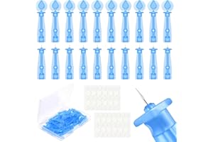 JOZAYA 50 Pack Disposable Acne Pimple Popper Needles and 72 Dots Pimple Stickers, for Whitehead Acne Closed Mouth Needle (50 Pack)