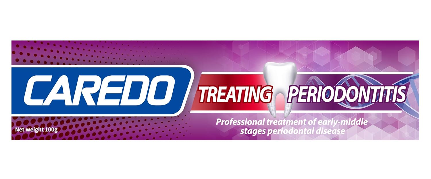 CAREDO Healing Periodontitis Toothpaste, The ONLY Toothpaste Cure Early Medium Term Periodontitis, Remove Dental Calculus, Avoid Loosening and Falling Off Teeth (100g, 2 counts) : Beauty