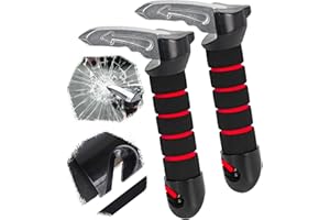 EVEME 2 Pack Car Door Handle for Elderly - Support Handle Multifunction Assist Latch (Red)