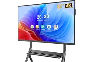 YIXZSWD Smart Board,85 Inch Interactive Whiteboard 4K Touchscreen Built in Ultra High Definition Camera Open App Ecosystem, Digital Presentation Electronic Smart WhiteBoard for Classroom Home Office
