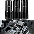 70940 3-Piece Tap Socket Set Tap Socket Wrench Set Fits 5/8", 11/16", 3/4" Taps, 1/2" Drive Tap Socket Adapter For Larger, M.C.T.I. Standard Taps, #9 10 11 Tap Sockets