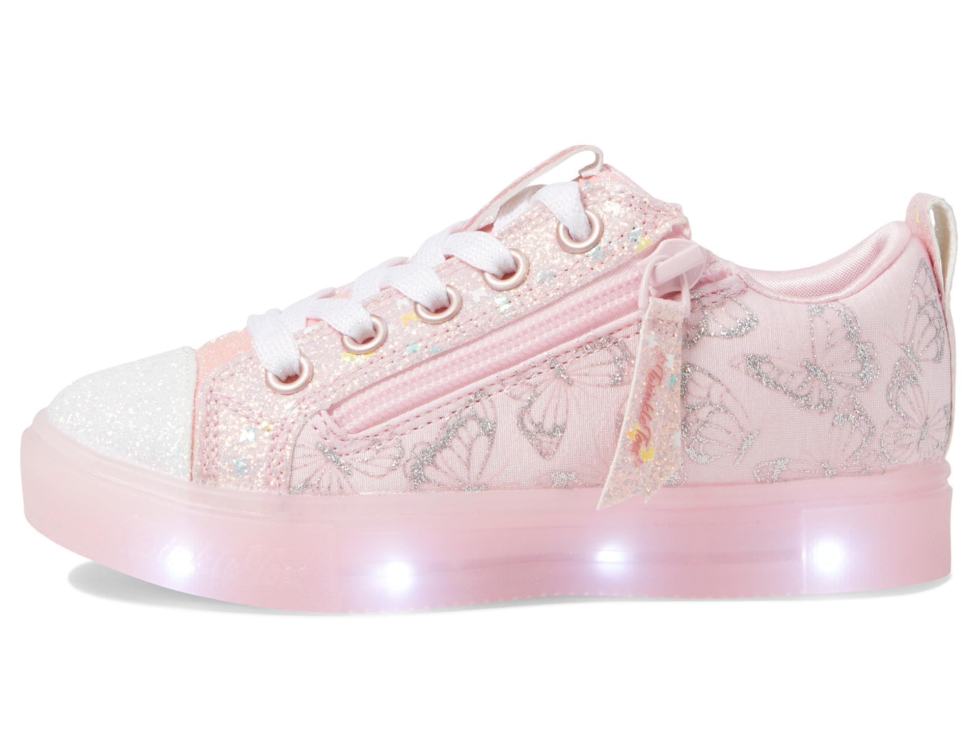 Skechers Girl's Twinkle Sparks Ice-Heather – Light-Up Sneakers, Cushioned Comfort, Flexible Sole