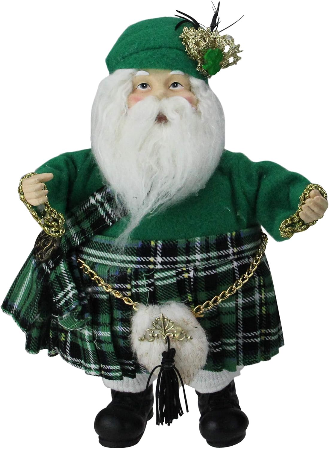 green irish santa hat
